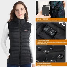 Electric Heated Vest XL 10000mAh Battery Bank Hiking Cold weather Gift
