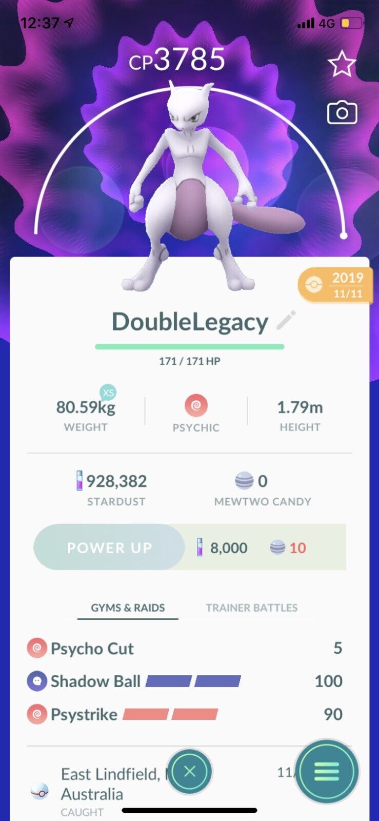 Mewtwo in the Pokémon GO metagame