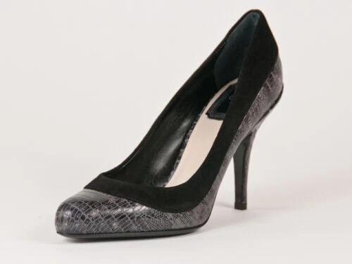 Escarpins en cuir gris Christian Dior Duo neufs 37 US 7