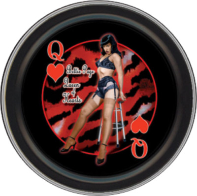 Stash Tins - Bettie Page Queen 3.5'' Round Storage Container