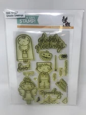 Simon Says Stamp 101657 Ghostly Greetings  Clear Stamp Set - NEW