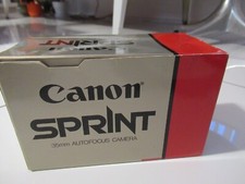 Canon Sprint 35mm Autofocus Camera Box only- orig  MINT 1980's w orig papers 