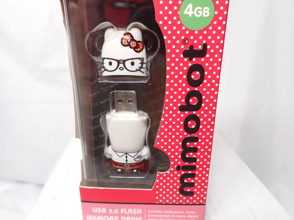 Only 1 on Ebay Hello Kitty Mimobot Nerd cute 4GB USB Flash Drive BRAND NEW Rare! - Image 2 of 3