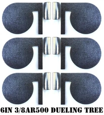 6"x 3/8" AR500 Steel Shooting Range Targets Dueling Trees Metal Paddles w/tubes