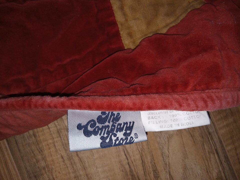 The Company Store Velvet Patchwork Crazy Quilt 83 x 99" Full / Queen