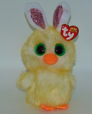 New! Ty Beanie Boos COOP baby Easter Chick w/rabbit ears 6" tall