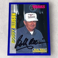 Bobby Allison autographed VINTAGE HALL OF FAMER card 1994 TRAKS AUTO VALUE PARTS