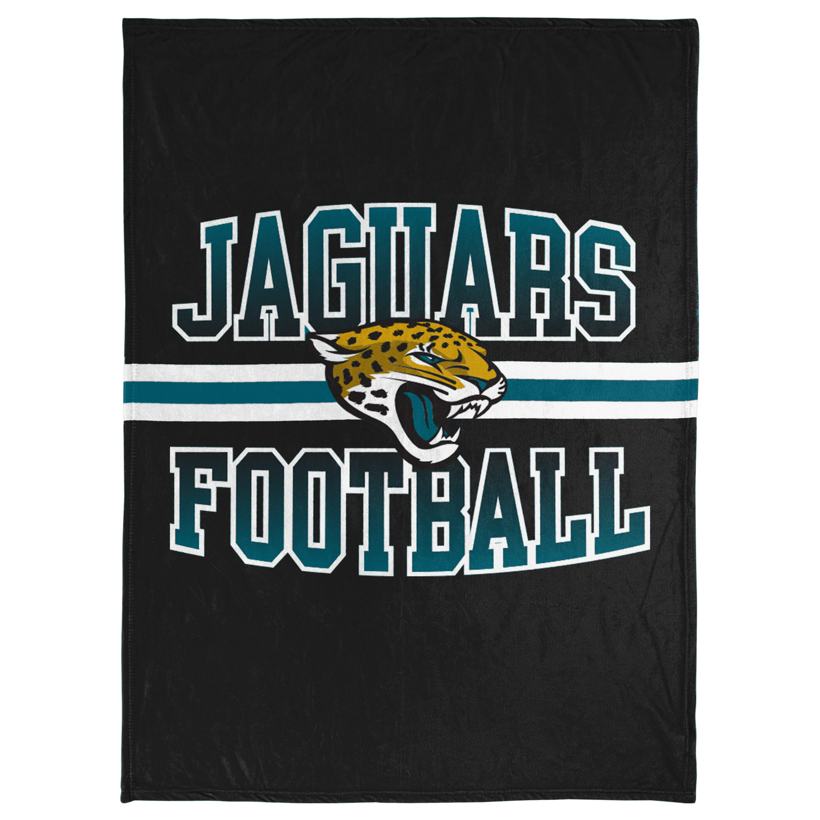 Плюшевое покрывало FOCO NFL Jacksonville Jaguars в полоску из микро-рашели, 45 x 60