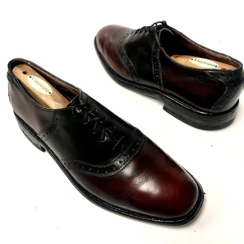 Allen Edmonds Polo Burgundy Black SADDLE LEATHER Oxfo… - Gem display picture 1