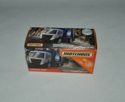 MATCHBOX 2020 MBX CITY - GARBAGE KING WHITE AND BLUE VERY HARD TO FIND ! RARE !!