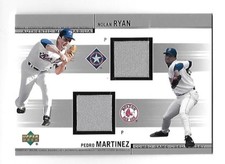 NOLAN RYAN/PEDRO MARTINEZ 2001 Upper Deck Authentic Memorabilia patch #CJ-RM
