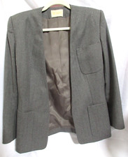 Don Sayres Vintage Womens Gray w/Metallic Stripe Womens Jacket Lined VGUC