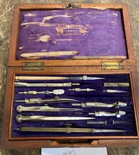 1800s Antique Compas Superieurs Brevetes SCDG Antique French Drafting Tool Set!