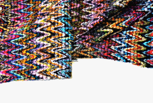 WOOL & CASHMERE LUXURY BOUCLE CHEVRON KNIT 20 COLOUR VARIATION MADE IN ITALY B11 - Picture 9 of 12