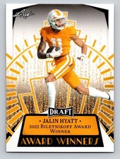 2023 Leaf Draft Football #15 Jalin Hyatt Award Winners Tennessee