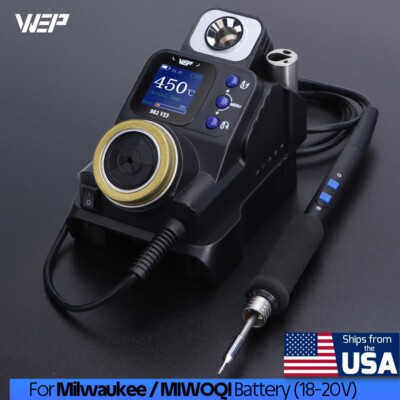 50W Cordless Soldering Station For  Milwaukee Battery Powered Soldering Station