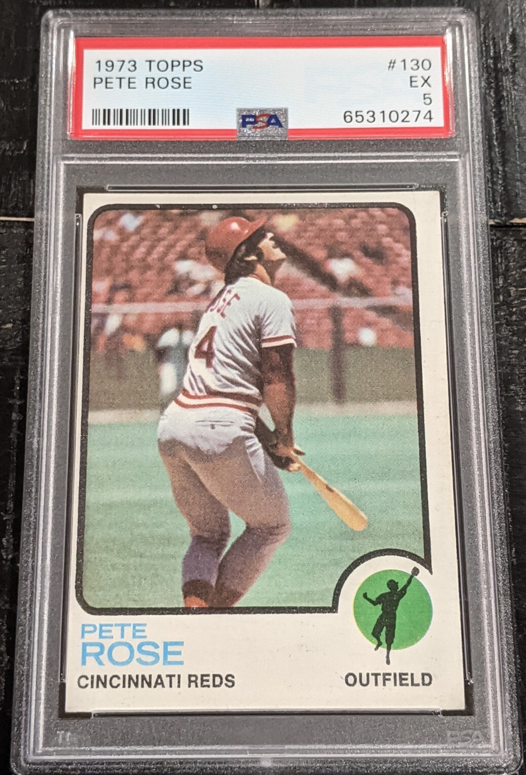 1973 Topps Pete Rose PSA 5 EX #130 NEW Holder Clean Original Vintage Card ~0274