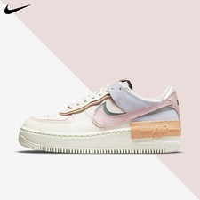 nike air force 1 shadow tonal cream and orange trainers