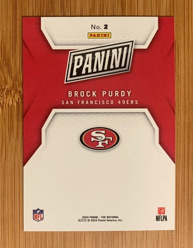 2024 NATIONAL VIP SILVER BROCK PURDY #2 ORANGE Foil /199 SAN FRANCISCO 49ERS QB - Picture 5 of 5