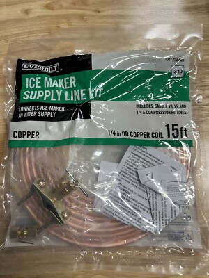 Everbilt 1/4 in. x 15 ft. Copper Ice Maker Supply Line Installation Kit