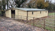 American Barn - 5/6 Internal Stables, Wash Area - Tanalised Timber - High spec