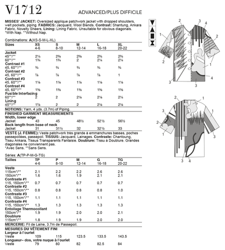 Vogue Pattern - Misses' Jacket 1712A - Imagen 2 de 2
