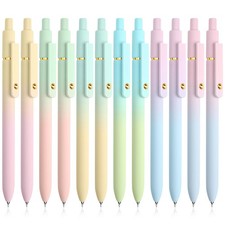 12 Pcs Gel Pens 0.5mm Quick Dry Black Ink Pens Fine Point Smooth Writing Pens...