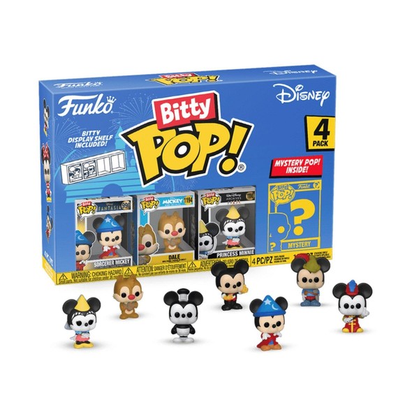 Funko Bitty Pop! 4Er Set Zauberer Mickey, Dale, Princess Minnie Serie 3 -Disney-image