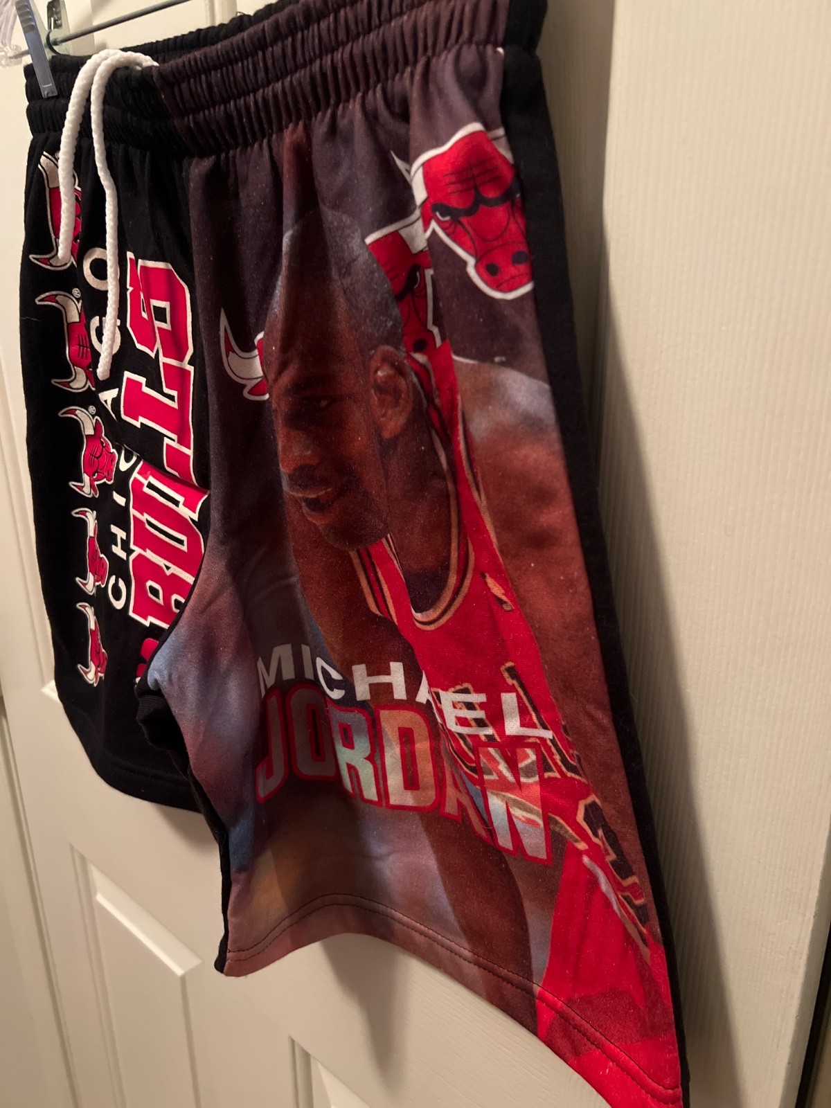 RARE VTG 90s NBA CHICAGO BULLS MICHAEL JORDAN SWEAT SHORTS STARTER MADE IN USA M thumbnail 3