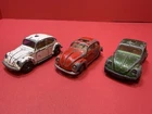 Vintage Lot Of 3 Beetles Die Cast Cars Corgi & Majorette