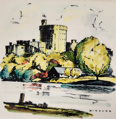 RETRO CARTER FLIESEN KERAMIKFLIESE - WINDSOR CASTLE DESIGN - 6'' SQ