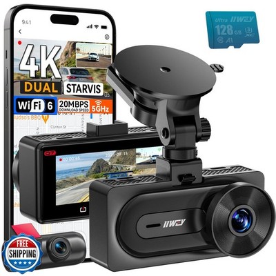 IIWEY Q7 4K+4K Dash Cam Front and Rear, Dual STARVIS w/HDR, 5G