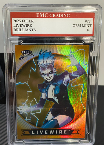 LIVEWIRE SUPERMAN 2025 Fleer Brilliants Superman #78 GRADED 10 MINT