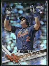 Gavin Cecchini 2017 Topps Chrome Prism Refractor #96 RC New York Mets