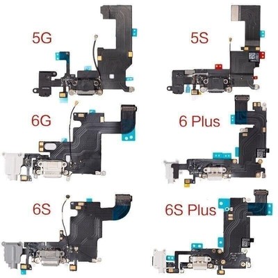 Charging Port Charger Dock Mic Flex For iPhone 6 6S 7 8 X XS Max XR + Plus Black