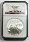 2006 $1 American Silver Eagle NGC MS69 1 oz Coin First Strikes