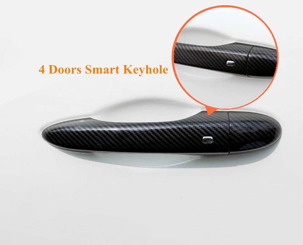 ABS Balck Carbon Fiber Look Outer Door Handle Cover Trim for Maserati Levante...