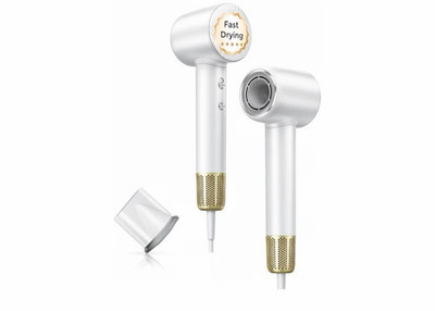 Professional Hair Dryer High Speed Ionic 4 Temps 3 Speeds HD-202B White New