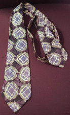 Cravat's Resilient Purple Burgundy Men's Vintage Necktie 1940's READ