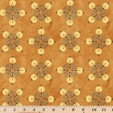 Spooky Jacks Orange Halloween Fabric C1756 By half yd cont cuts
