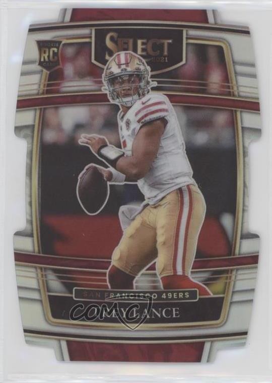 2021 Panini Select Concourse Silver Prizm Die-Cut Trey Lance #45 Rookie RC