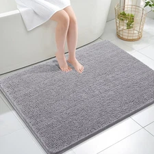 OLANLY Bathroom Rugs 40x32, Extra Soft Absorbent Chenille Bath Rugs, Rubber B...