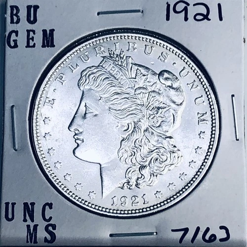 1921 BU GEM MORGAN SILVER DOLLAR UNC MS+++ U.S. MINT RARE COIN 7163
