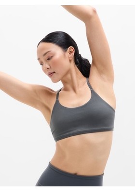 Athleta Transcend Scoop Bra A-C Yoga Studio Pilates | Shadow Grey XL #413241 NEW