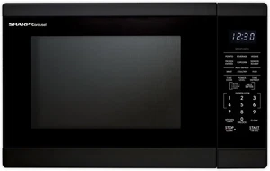 Puissant 1100W Four à micro-ondes de comptoir noir, 1.4 Cu Ft avec 12.4" Table tournante