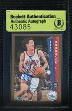 BAS 1992-93 Fleer Jeff Hornacek #171 Authentic Auto 3c7