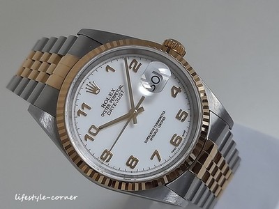 Rolex Datejust 36 Ref.16233 white Dial (Box+Papiere 2002)