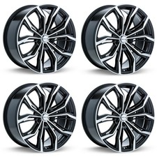 Set 4 17 Rtx Black Widow Black Machined Wheels 17x7.5 5x108 40mm Rims Set 4 17 Rtx Black Widow Black Machined Wheels 17x7.5 5x108 40mm Rims