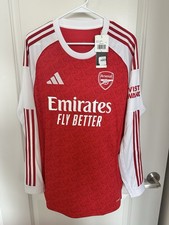 Adidas Arsenal 23/24 maglia home manica lunga Better rosso scarlatto bianco large nuova con etichetta