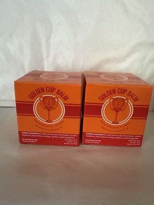 2 x GOLDEN CUP BALM 50g Salbe beruhigend Insektenstich Verbrennung Zerrung Massage F&F